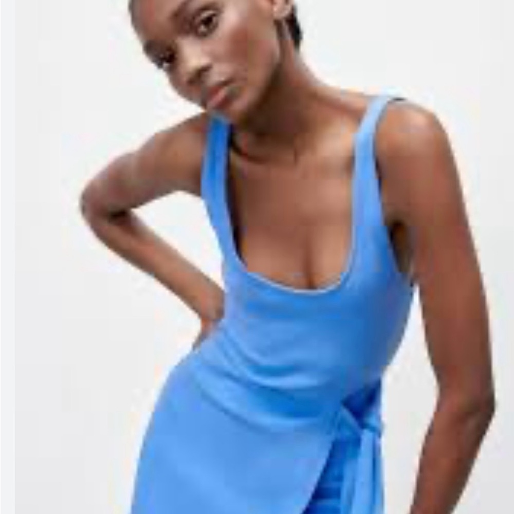 Zara Blue Sleeveless Dress